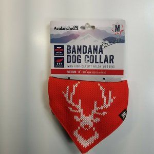 NEW Avalanche Reversible Bandana Dog Collar W/ High Density Nylon Webbing -Red
